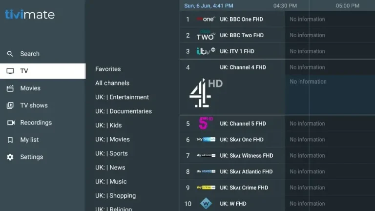 iptv uk list
