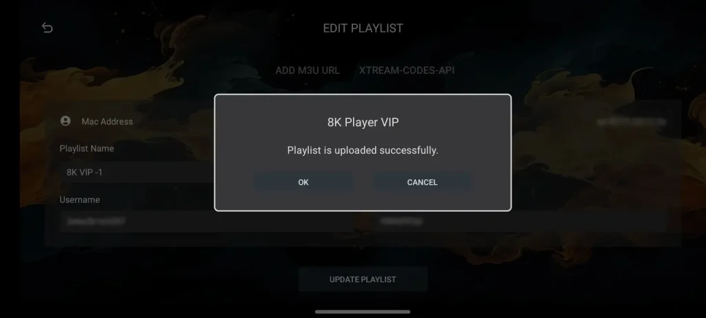 uplod playelist